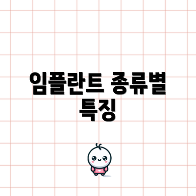 임플란트 종류별 특징