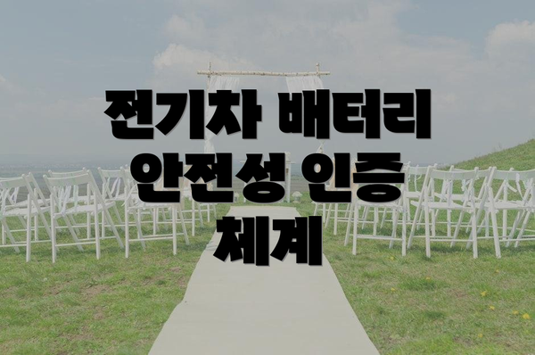 전기차 배터리 안전성 인증 체계