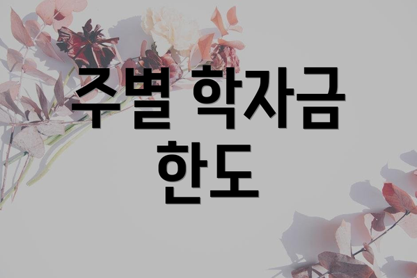 주별 학자금 한도