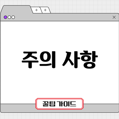 주의 사항