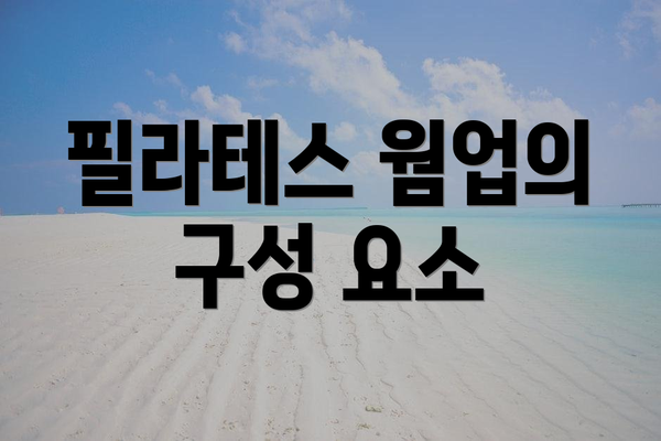 필라테스 웜업의 구성 요소