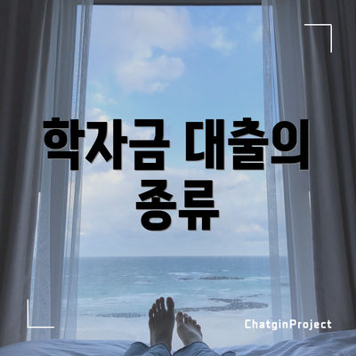 학자금 대출의 종류