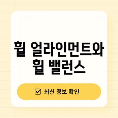 휠 얼라인먼트와 휠 밸런스