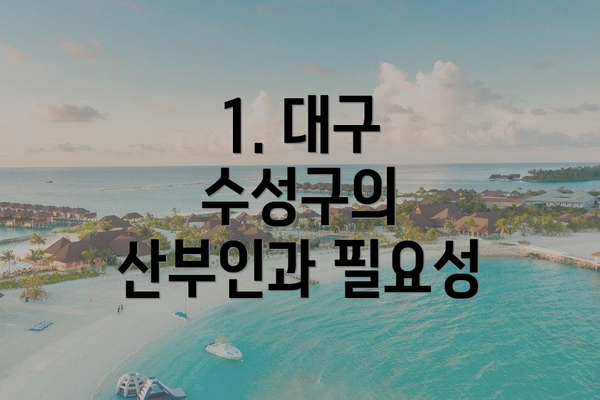 1. 대구 수성구의 산부인과 필요성