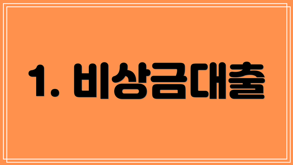 1. 비상금대출