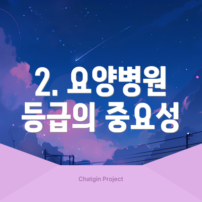 2. 요양병원 등급의 중요성