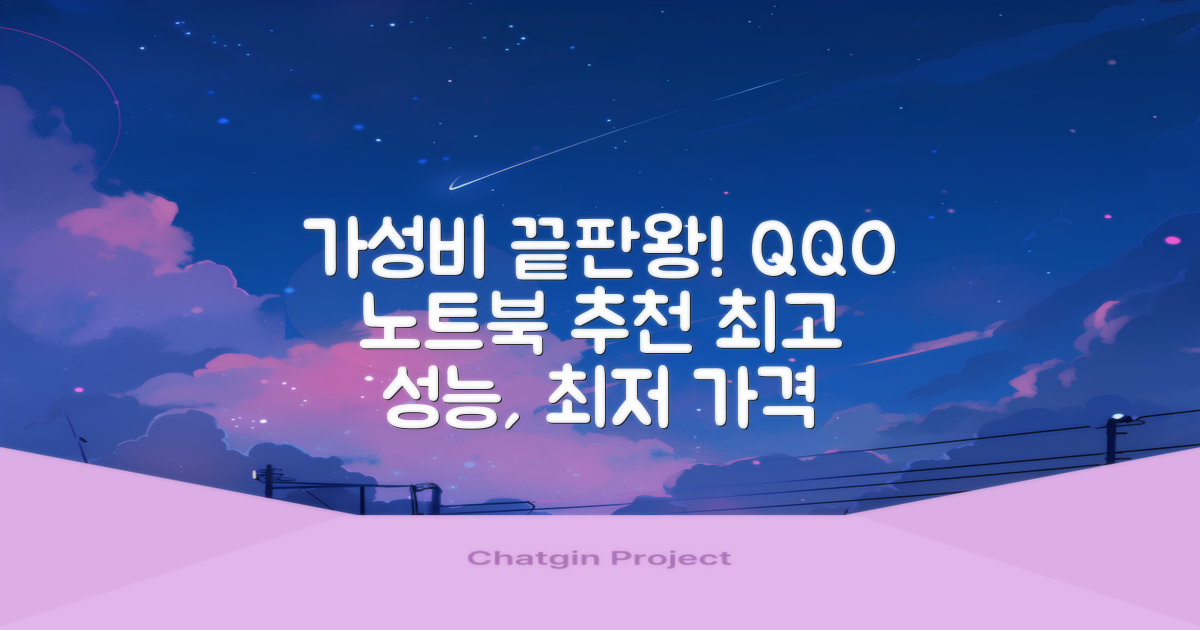 가성비 끝판왕, QQO 노트북 추천